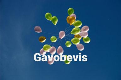 Foto med ballonger högt upp i luften. Text: Gåvobevis