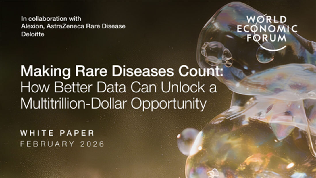 Cover of the World Economic Forum white paper 'Making Rare Diseases Count', February 2026
