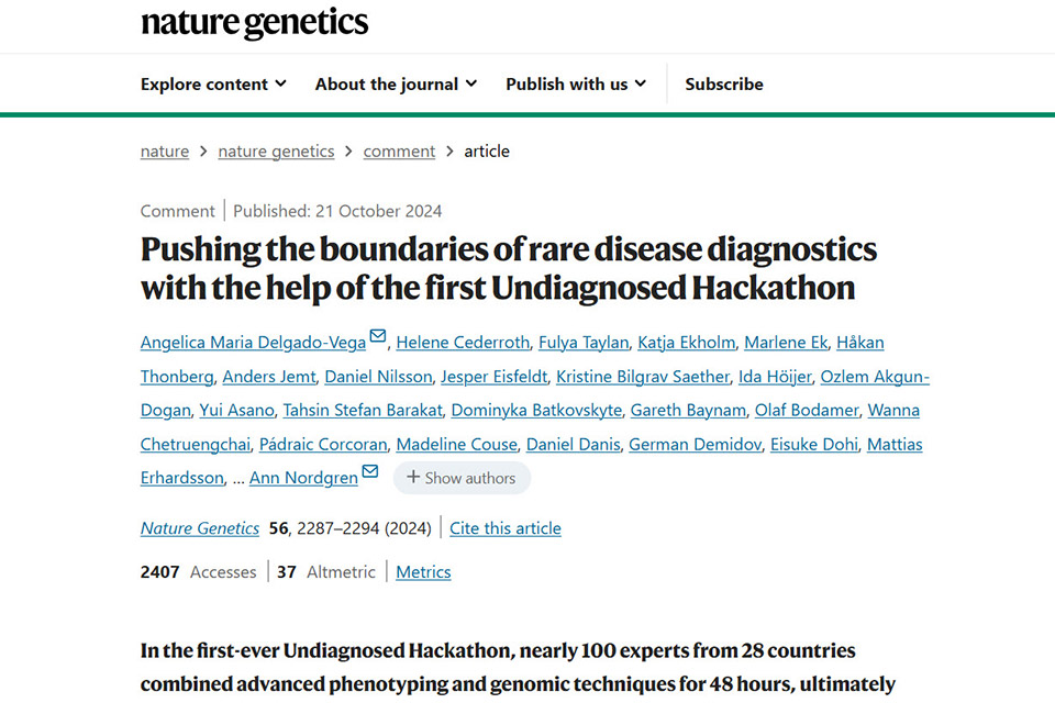 Pushing the boundaries of rare disease diagnostics with the help of the first Undiagnosed Hackathon